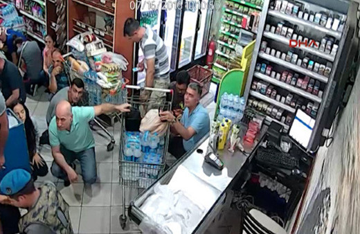 Akıncı Üssü bombalanırken yaşanan panik kamerada!