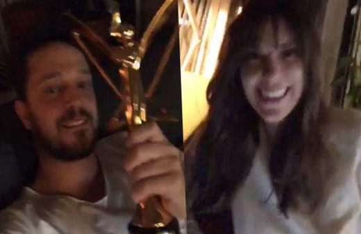 Murat Boz'dan 'En İyi Kadın Oyuncu' ödülünü alan sevgilisi Aslı Enver'e tebrik