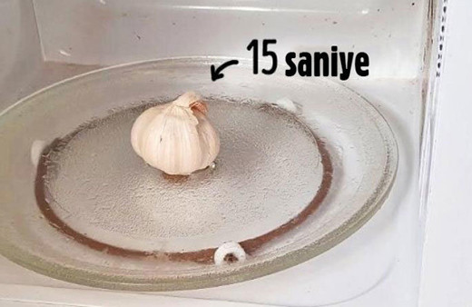 Sarımsağı alın mikrodalga fırına atın bakın neler olacak
