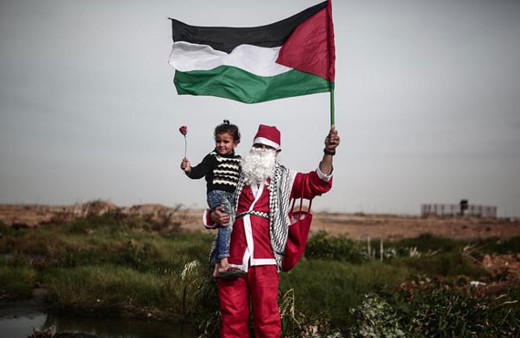 'Noel Baba' kostümü giyen Filistinliyi vurdular