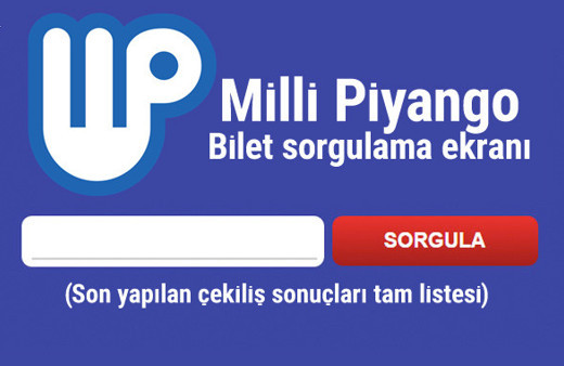 Milli Piyango (Bilet Sorgula) sıralı tam liste amortiler