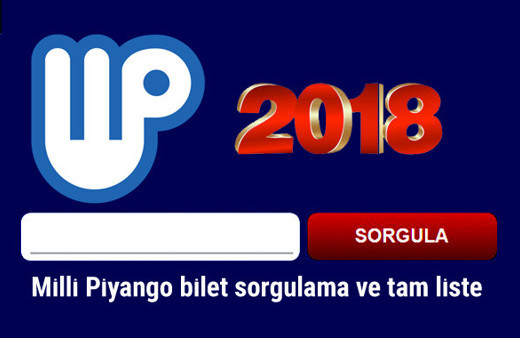 Milli Piyango 2018 bilet sorgulama ekranı