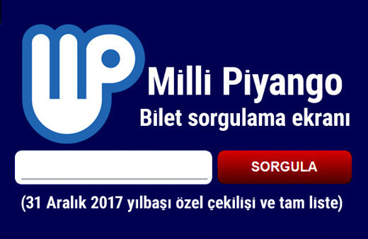 Milli Piyango tam liste yılbaşı amortiler (Milli Piyango bilet sorgula)