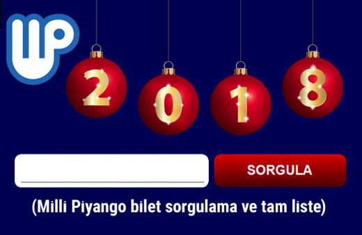 2018 Milli Piyango yılbaşı bileti sorgulama tam liste