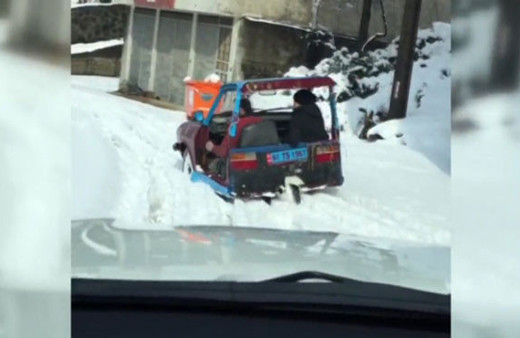 Dünyanın en ilginç arabası Trabzon'da yapıldı