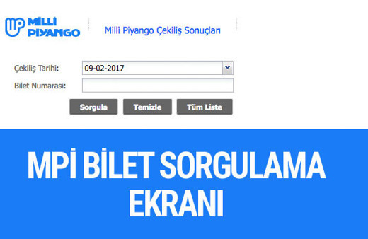 Milli Piyango sorgulama ve Süper loto sonuçları