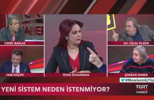 Canlı yayında şok kavga! 'O parmağını al...'