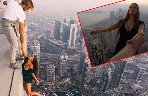 Rus modelin gökdelen çekimine tepki yağdı!