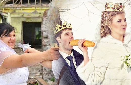 Acayip düğün fotoğrafları konusunda yalnız değiliz!