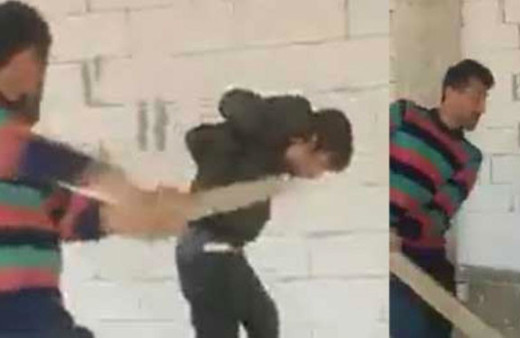 Sopayla dövüp sosyal medyada paylaştılar!