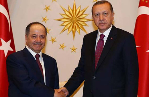 Erdoğan Barzani'iyi kabul etti