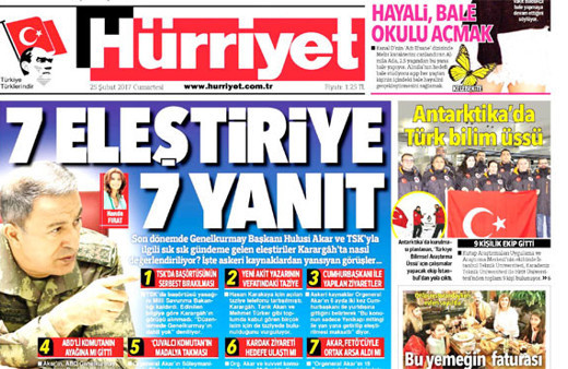 Hürriyet'in 25 Şubat'taki Karargah Rahatsız haberinde ne vardı