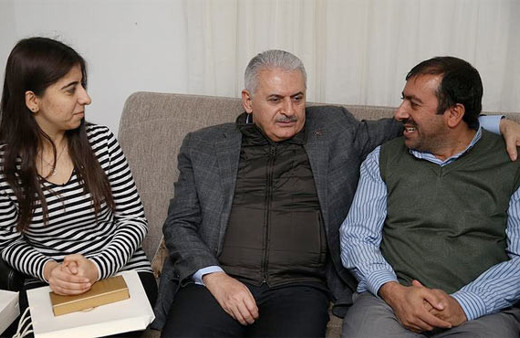 Başbakan Yıldırım'ı karşılarında görünce