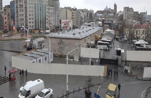 Taksim'e cami için şantiye kuruldu ilk görüntüler