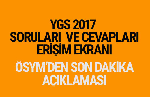 YGS soruları ve cevapları açıklandı ÖSYM son dakika haberi