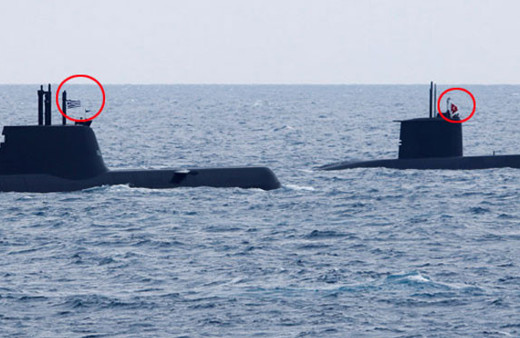  Türk ve Yunan denizaltısı aynı karede!