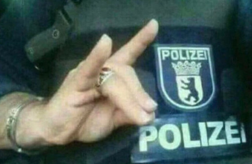 Bozkurt işareti yapan Alman polisi 'içerdeyiz sıkıntı yok'