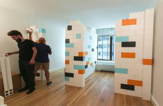 Boya ve sıva derdi olmayan lego duvar