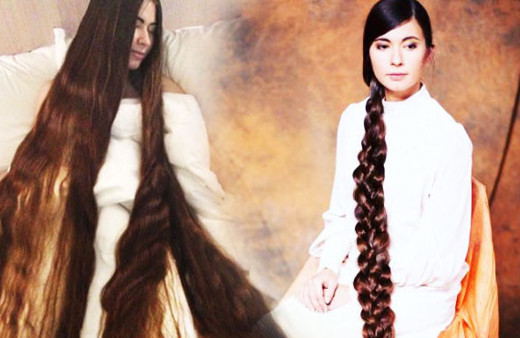 Saçları tam 2 buçuk metre ! Akıl alır gibi değil