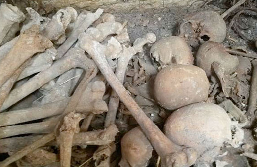 Toplu mezarda 47 kafatası bulundu 