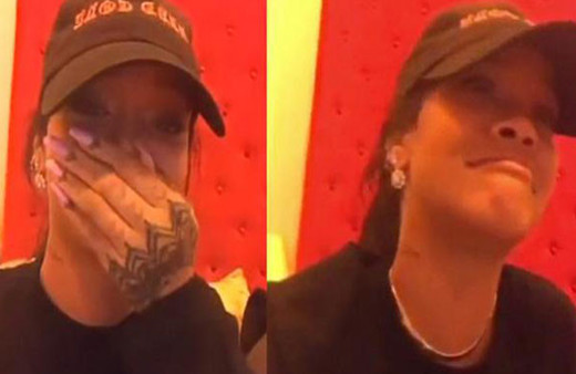 Rihanna o sahneleri utanarak izledi