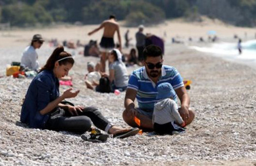 Mart ayında deniz keyfi başladı