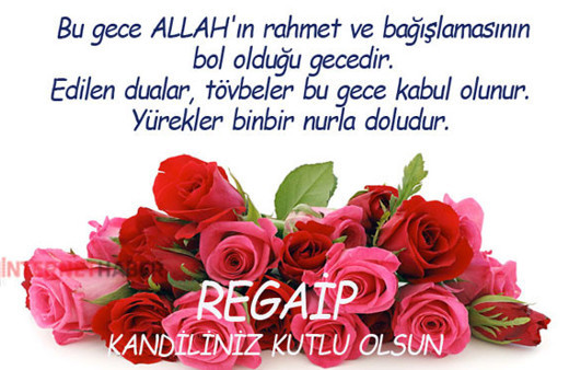 Resimli kandil mesajları kısa ve öz Regaib kutlama sözleri