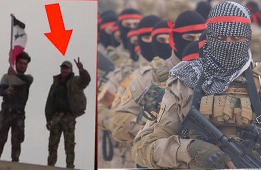 Türkiye sınırındaki bayraklı terörist bakın kim çıktı!