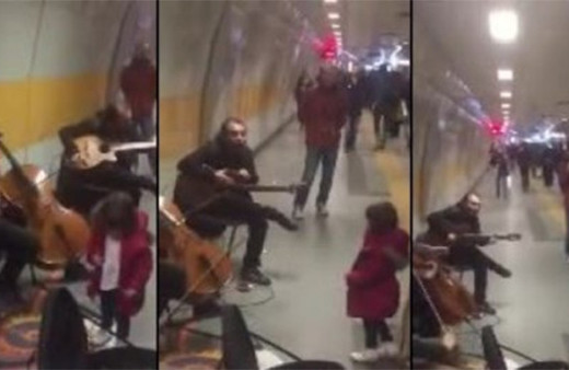 Küçük balerinden İstanbul metrosunda dans resitali