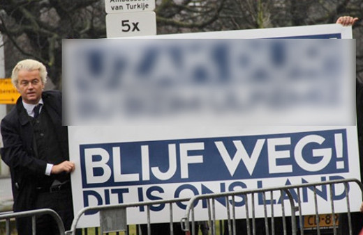 Hollandalı lider haddini iyice aştı! Küstah Türkiye pankartı