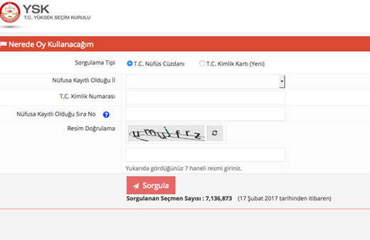 YSK seçmen sandık sorgulama nerede oy kullanacağım