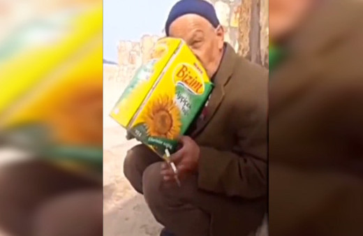 Yaşlı amcanın performansı sosyal medyayı salladı