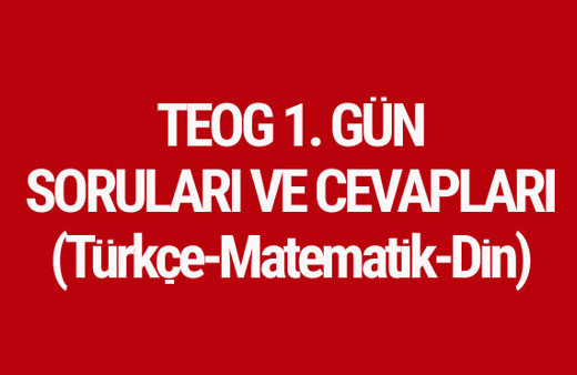TEOG 1. gün soru ve cevapları EBA'da (26 Nisan 2017 TEOG Türkçe-Matematik-Din)