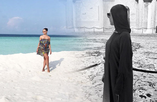 Önce bikinileri giydi sonra çarşafa girdi! Hadise camiden paylaştı