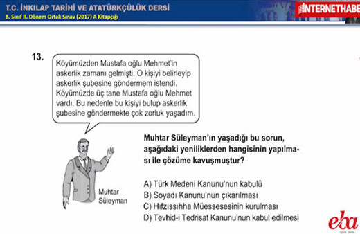 TEOG 2. dönem İnkılap Tarihi ve Atatürkçülük soruları 2017 çözüm videoları
