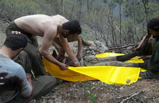 Öldürülen 14 terörist helikopterle taşındı