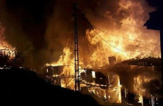 Çorum'da 60 haneli köyde 45 ev yandı