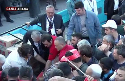 Erdoğan'ın mitinginde korkutan anlar