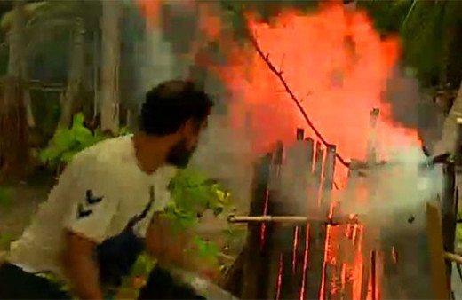 Survivor'da yangın paniği! Ünlüler adayı yakıyordu!