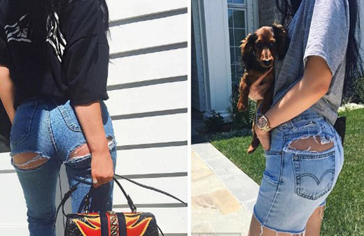 Son trend bu:  Poposu yırtık kot!