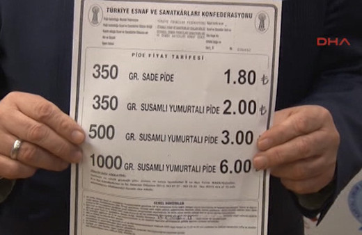 İstanbul'da satılacak pide fiyatları belli oldu