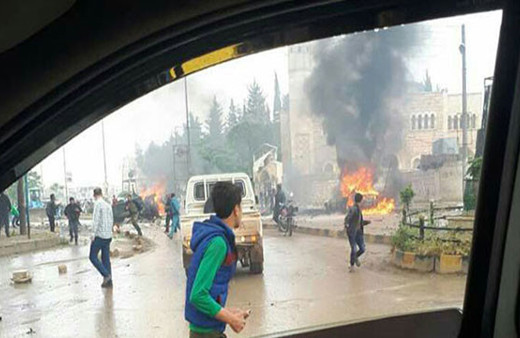 Azez merkezinde bombalı saldırı