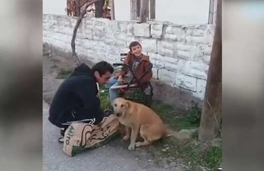 Engelli çocuğun mutluluğu! Sosyal medya bunu konuşuyor