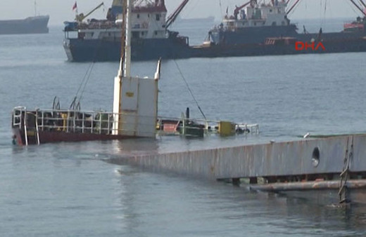 Kartal'da gemi battı! İşte ilk görüntüler