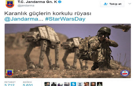 Jandarma Genel Komutanlığı'ndan Star Wars göndermesi