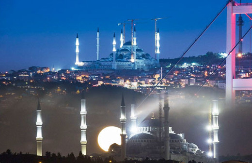 Çamlıca Camii adım adım yükseliyor son haline bakın