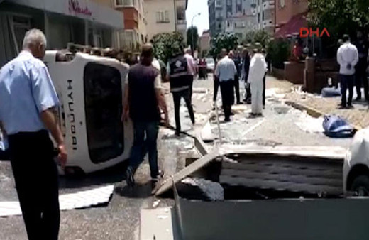 Maltepe'de iş yerinde korkutan patlama