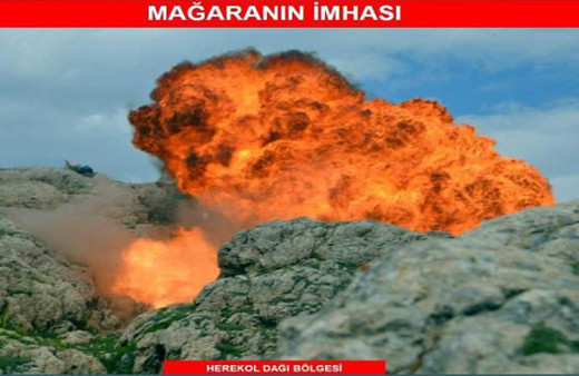 PKK'nın kullandığı mağara böyle imha edildi