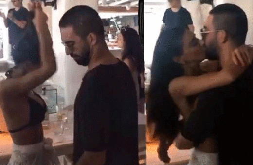 Arda Turan aşka geldi Aslıhan Doğan'la dudak dudağa yakalandı