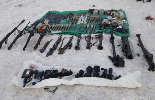 Silah deposu olarak kullanılan mağara bulundu